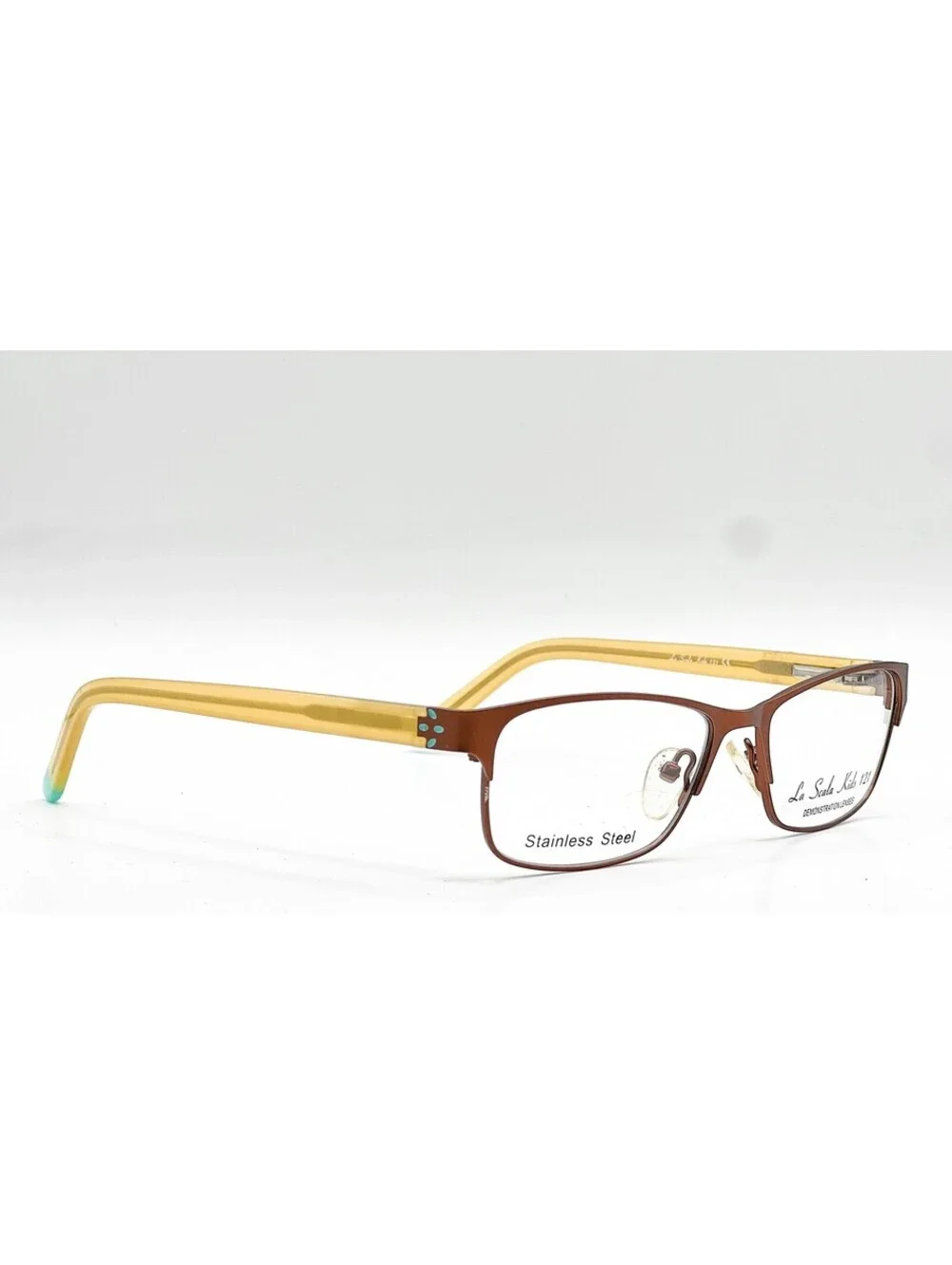 La Scala Kids 121 Brown Brown/Amber Authentic Eyeglasses 49-15-130